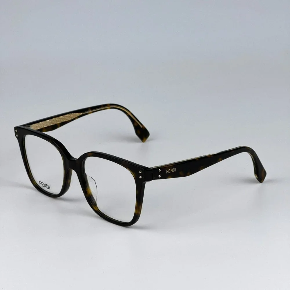 Fendi FE50004I 052 Eyeglasses Havana Square Women FE 50004I